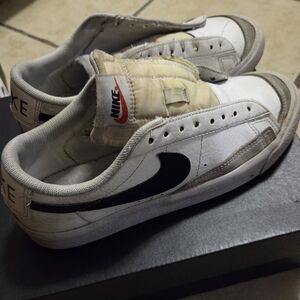 Nike White and Black Blazer Sneakers